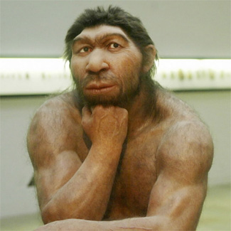 Neanderthal fraud man.